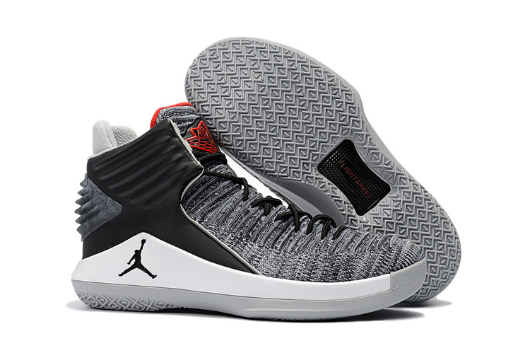New Air Jordan XXXII Grey Black Red Shoes